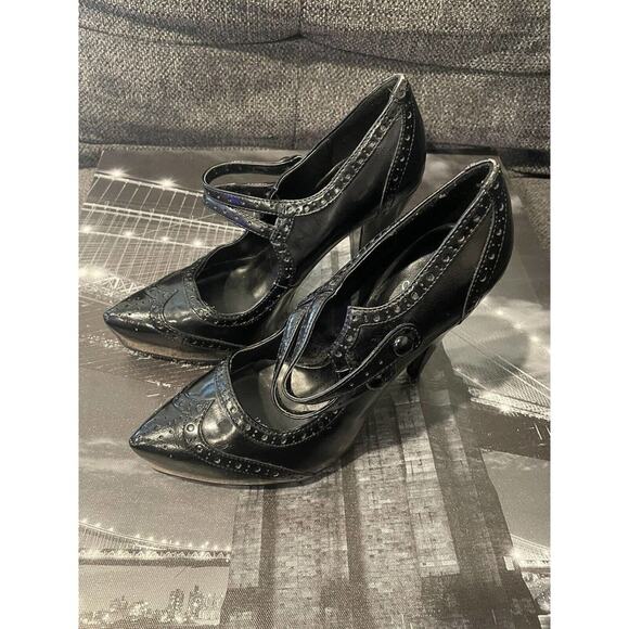 New‎ Look Black Plat form Heels Women's Size UK5 EU38 US 7.5 - Picture 1 of 7